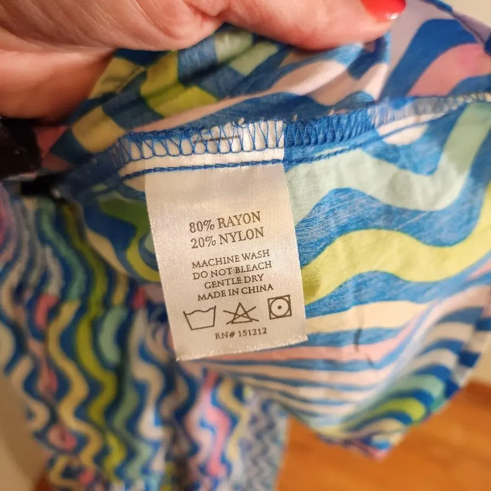 MICHELLE MCDOWELL NWT Sadie Spring Capri Crush Blue 2pc Set, Size Medium